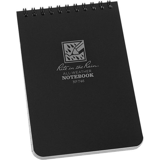 Rite in the Rain Top Spiral Notebook Black