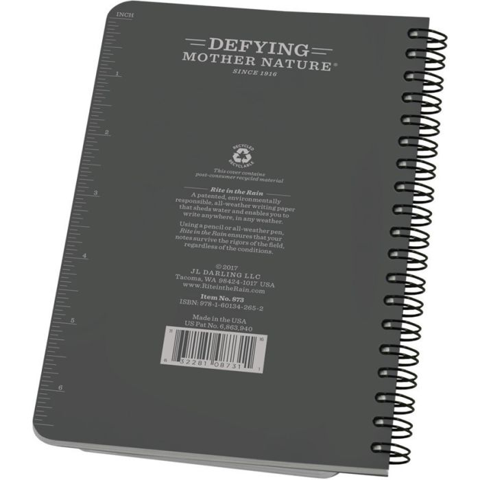 Rite in the Rain Side Spiral Notebook Gray