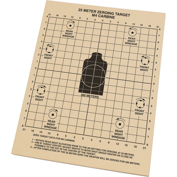 Rite in the Rain 25m Zeroing Target Sheets 100