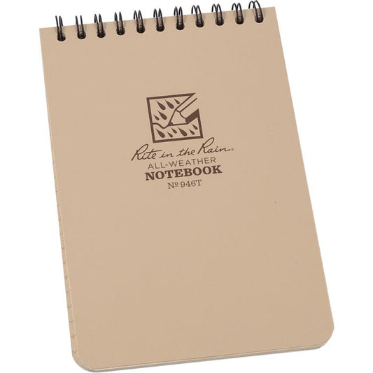 Rite in the Rain 4 x 6 Top Spiral Notebook Tan