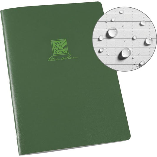 Rite in the Rain Large Stapled Notebook Green