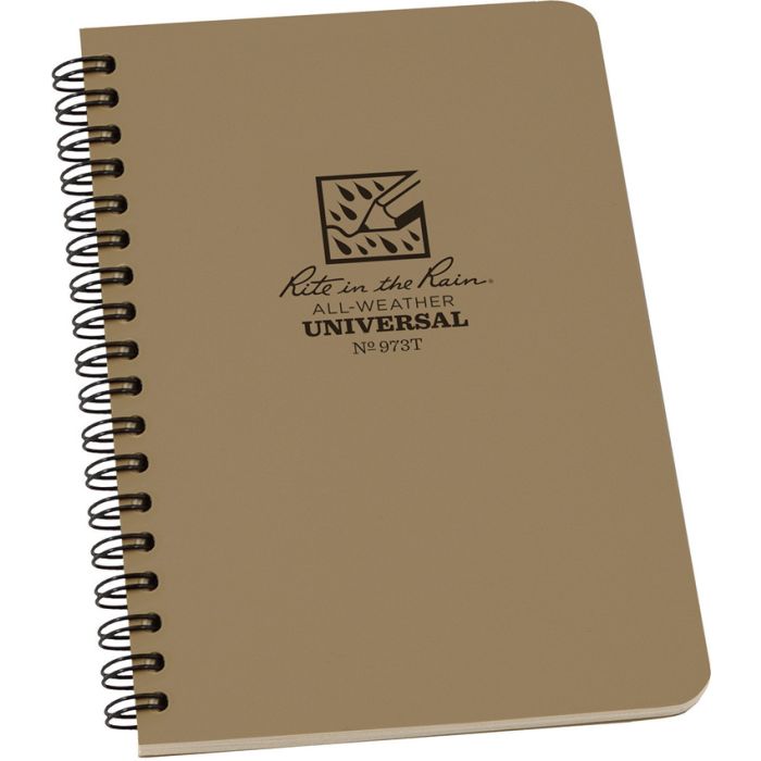 Rite in the Rain Side Spiral Notebook Tan