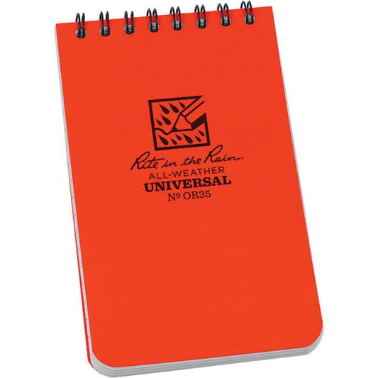 Rite in the Rain Top Spiral Notebook Orange