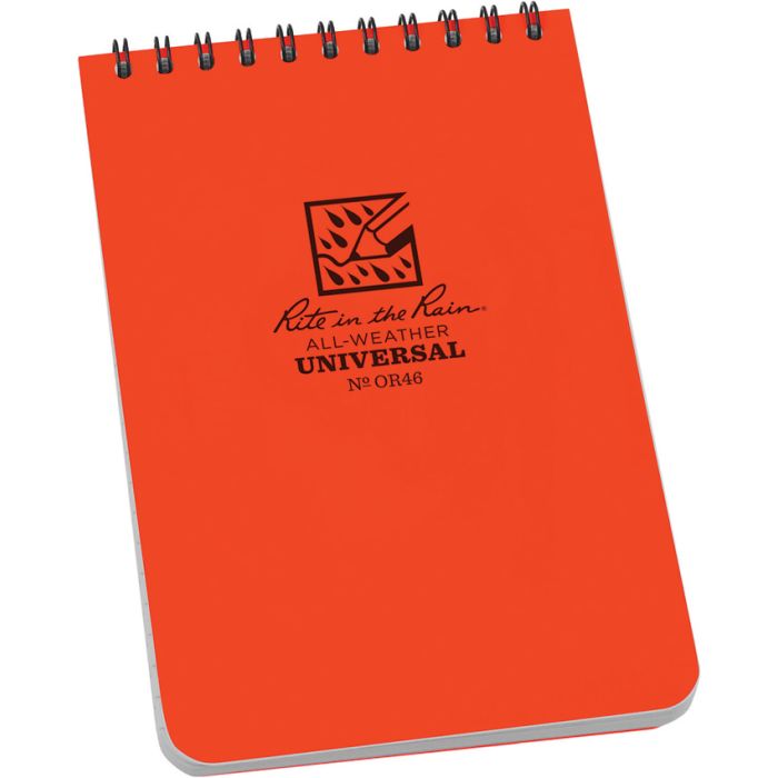 Rite in the Rain Top Spiral Notebook Orange