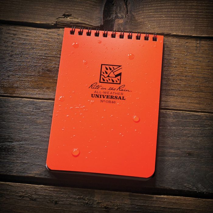 Rite in the Rain Top Spiral Notebook Orange