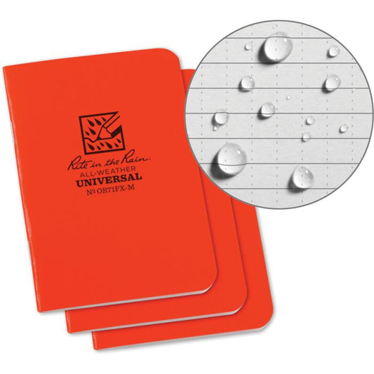 Rite in the Rain Stapled Mini Notebook 3 Pack