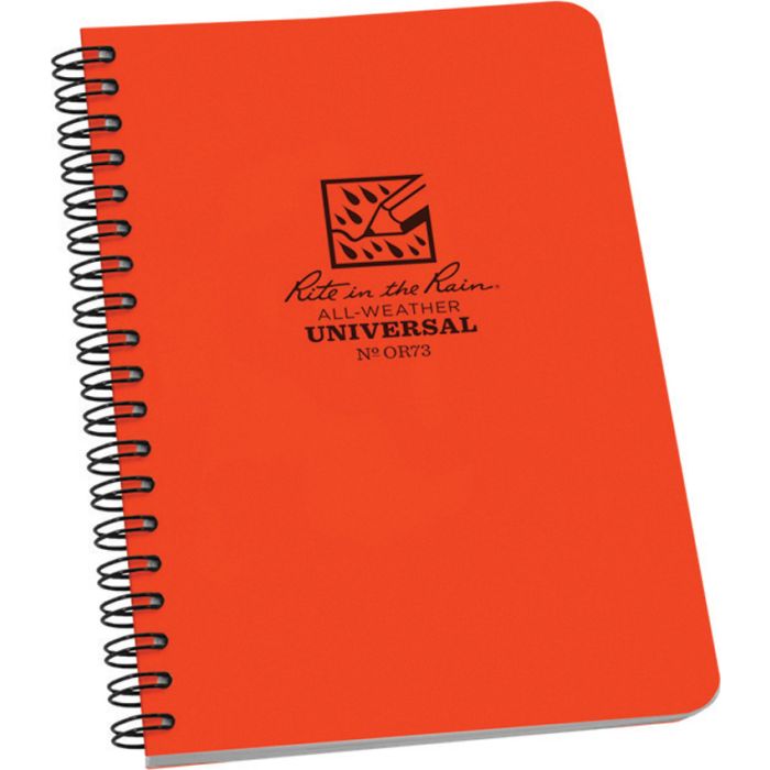 Rite in the Rain Side Spiral Notebook Orange