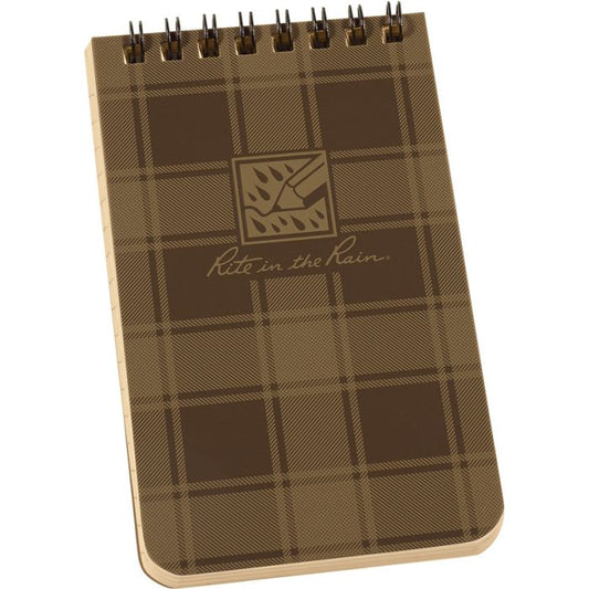 Rite in the Rain Top Spiral Notebook 3x5 Plaid