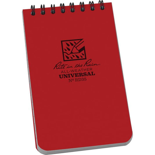 Rite in the Rain Top Spiral Red Notebook 3x5