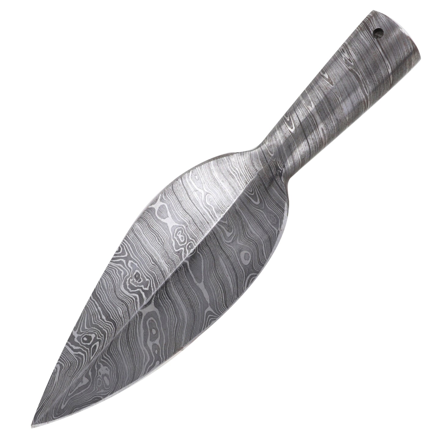 Viking Inspired Damascus Steel Leaf Shaped Spear Head Attachment