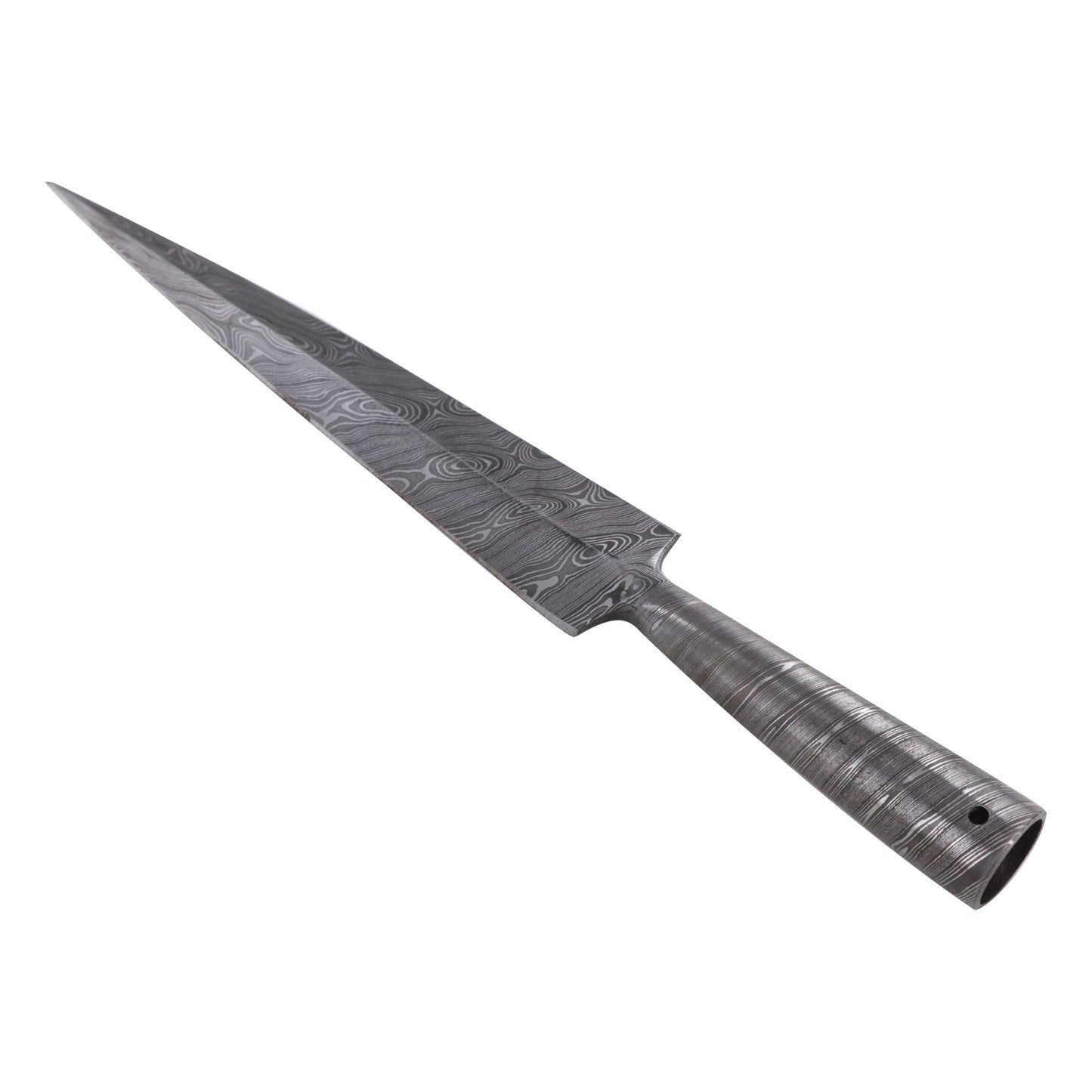 Forged Damascus Viking Lance Spear Head Attachment