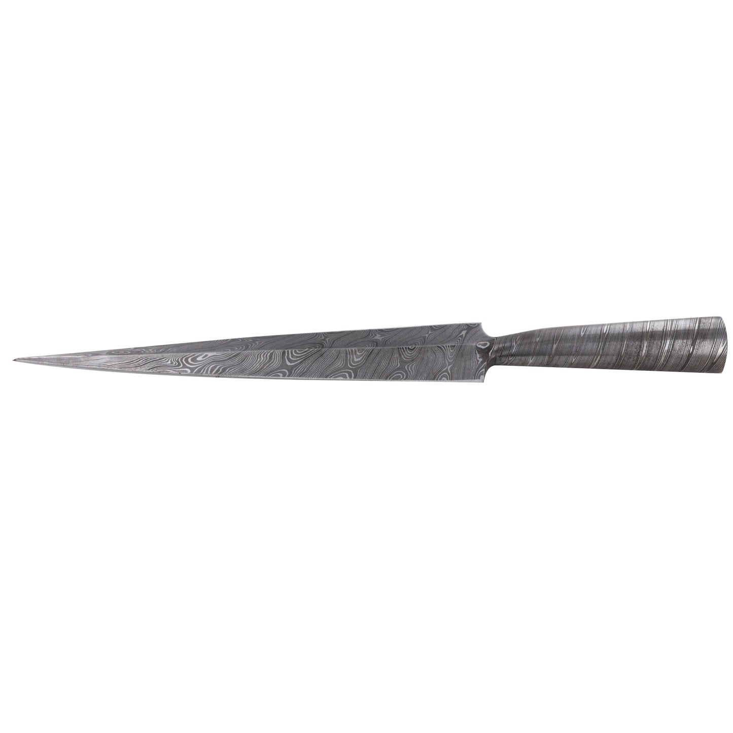 Forged Damascus Viking Lance Spear Head Attachment