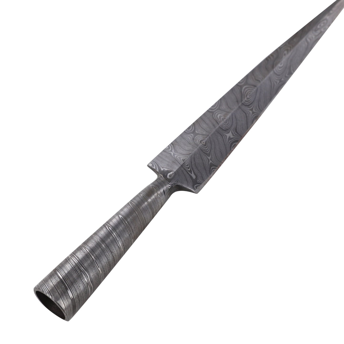 Forged Damascus Viking Lance Spear Head Attachment