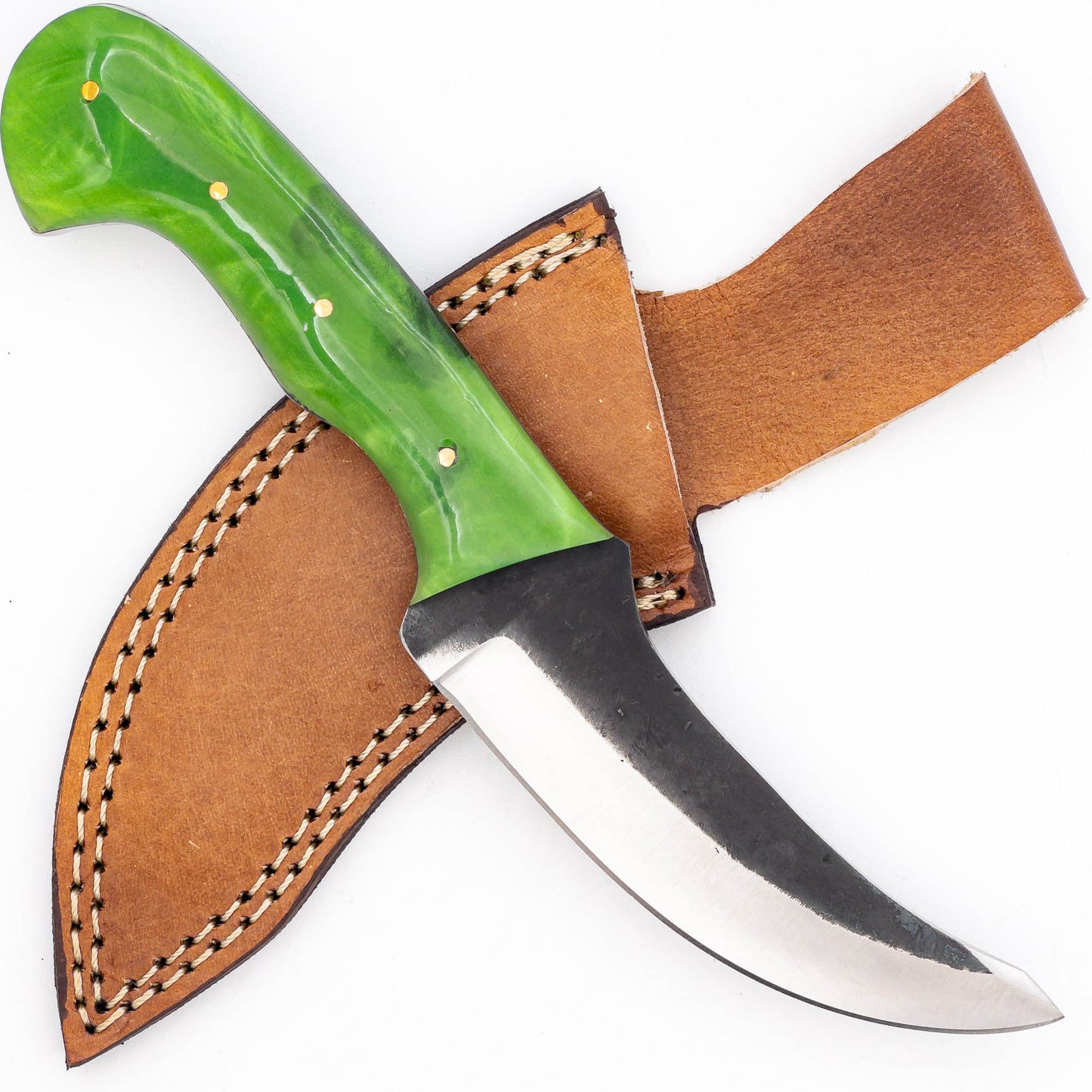 Edge of Earth Full Tang Outdoor Camping High Carbon Steel Trailing Point Blade Hunting Knife