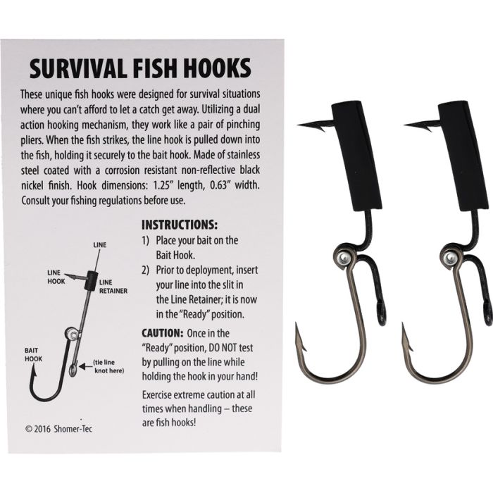 Shomer-Tec Survival Fish Hooks 2-Pk