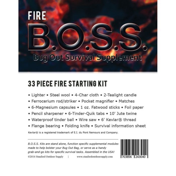 Stanford Outdoor Supply B.O.S.S. Fire Starting Kit