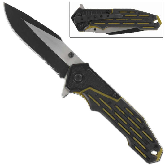 Atomic Gold Fever Drop Point Spring Assist Knife