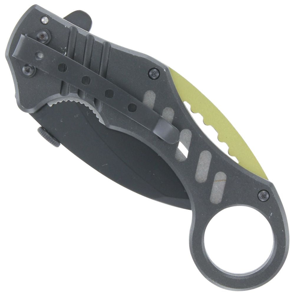 Kinetic Energy Spring Assist Mechanical Karambit