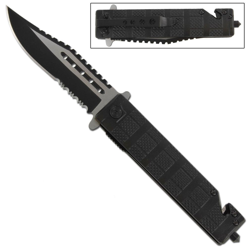 Adrenaline Rush Black Spring Assist Knife