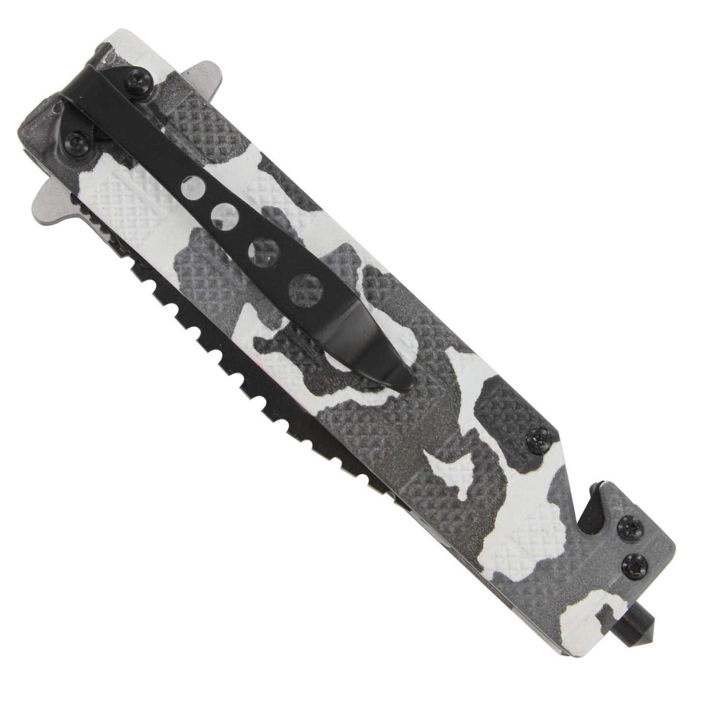 Adrenaline Rush Snow Camo Spring Assist Knife