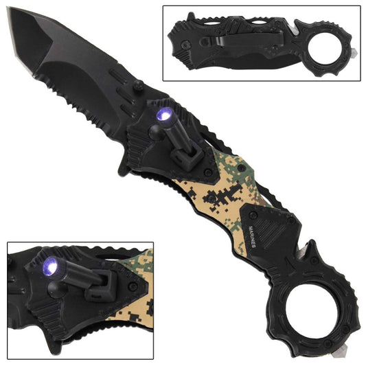 Devil Dog Fireteam Spring Assist Tactical Emergency Knife