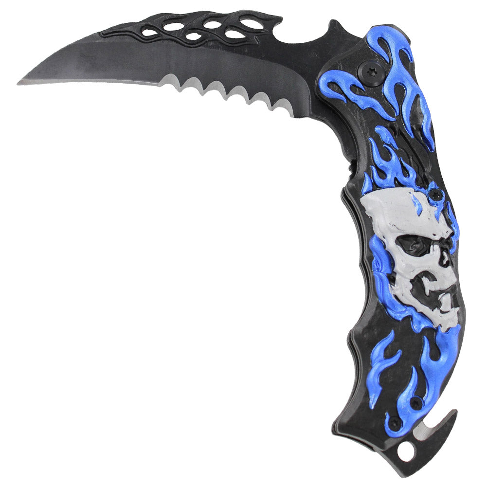 Sinister Savagery Spring Assisted Emergency Pocket Knife