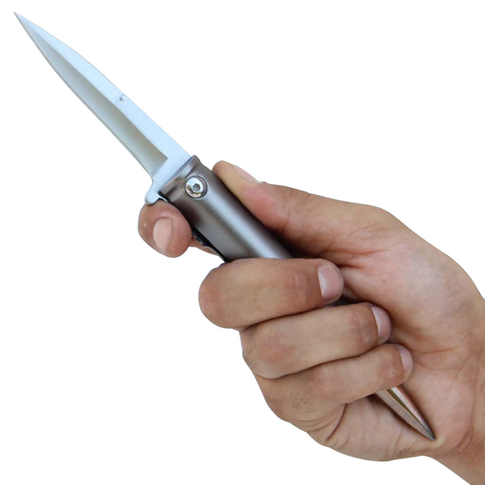 Spring Assist Incendiary Bullet Bottle Opener Knife