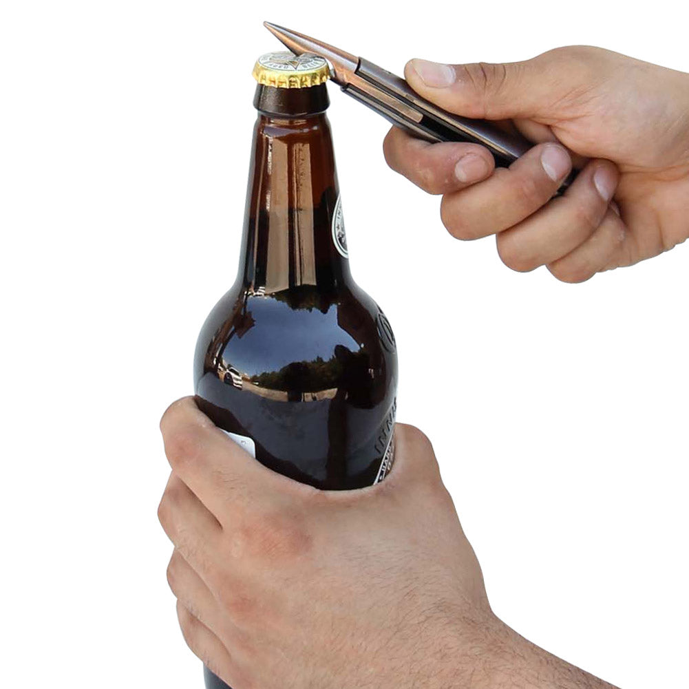 Spring Assist Incendiary Bullet Bottle Opener Knife