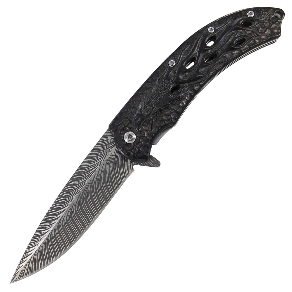 Assisted Opening Black Hawk Eagle Knife