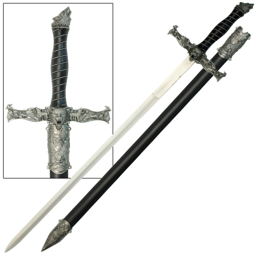 Spirit of the Alpha Wolf Medieval Sword