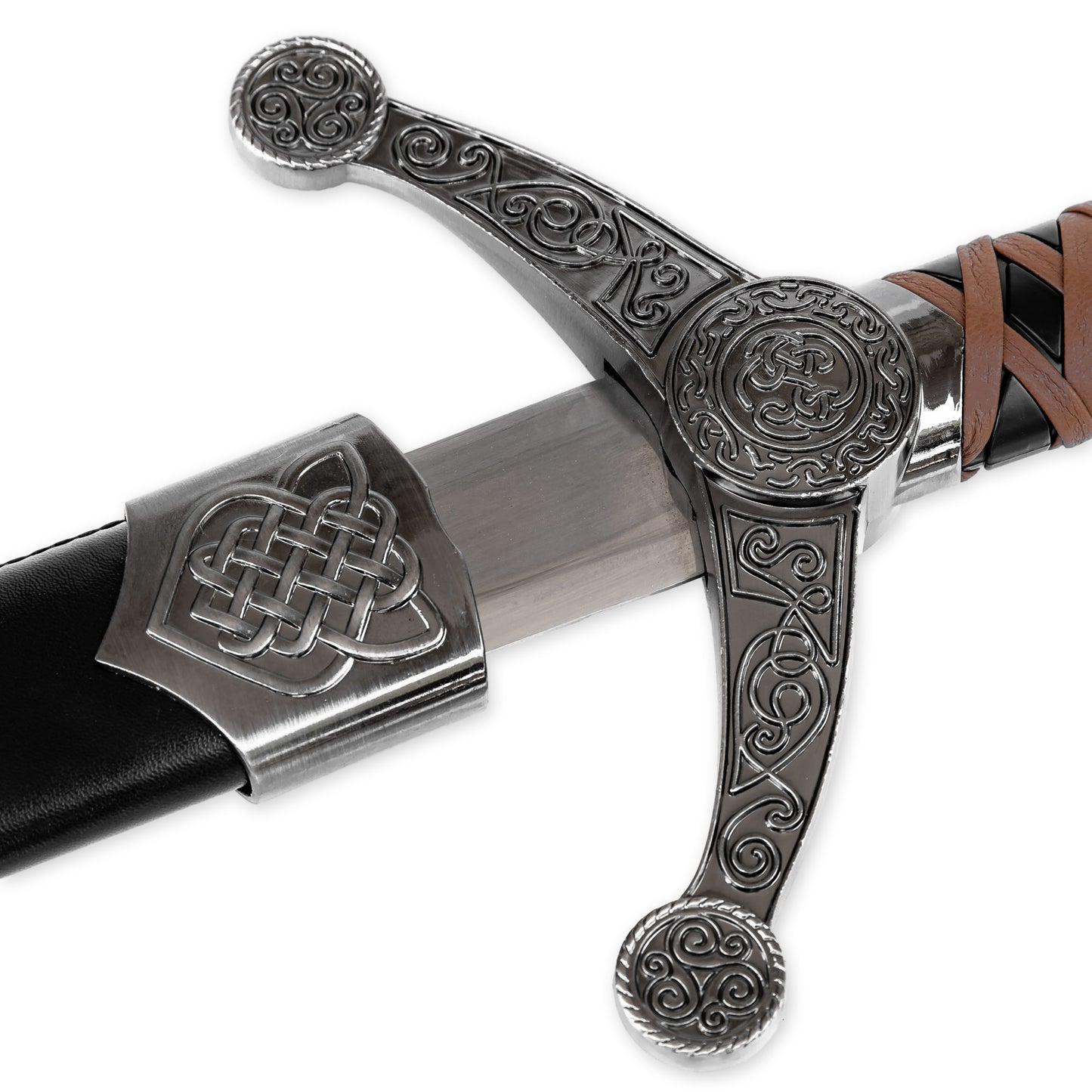 Wind Elemental Medieval Viking Sword Celtic Knot Rune Cosplay w/ Hard Scabbard