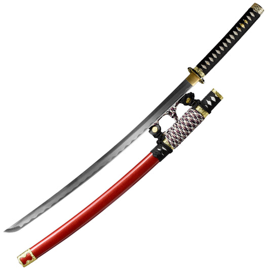 Imperial Fiend Samurai Tachi Hand Forged Katana | 1060 High Carbon Steel Full Tang Sword w/ Scabbard