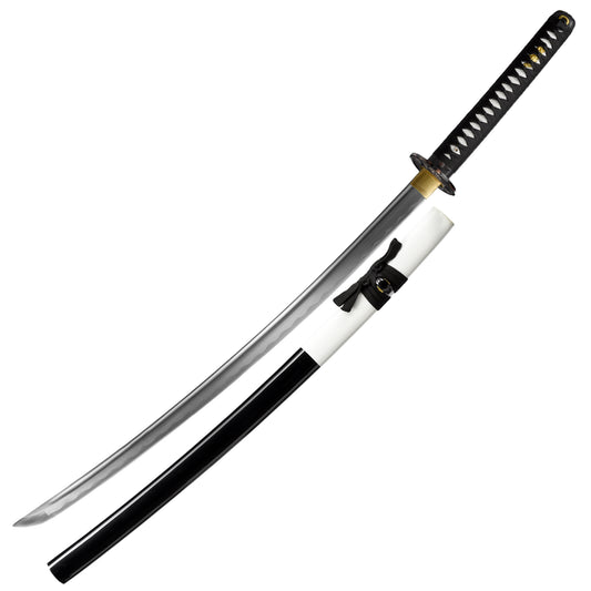 Yin Yang Warrior Samurai Hand Forged Training Katana | 1045 High Carbon Steel Full Tang Sword w/ Scabbard