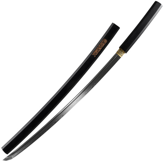 Stored Power Shirasaya Hand Forged Katana | T10 Clay Tempered Steel Full Tang Samurai Sword w/ Scabbard