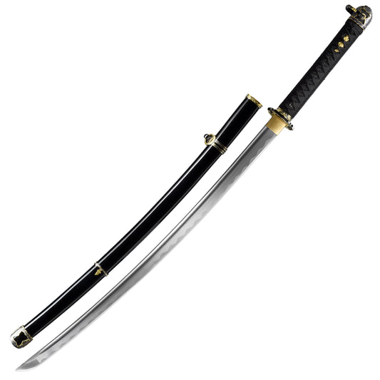 Symbolic Heritage Hand Forged Tachi Katana | 1045 High Carbon Steel Full Tang Samurai Sword w/ Scabbard