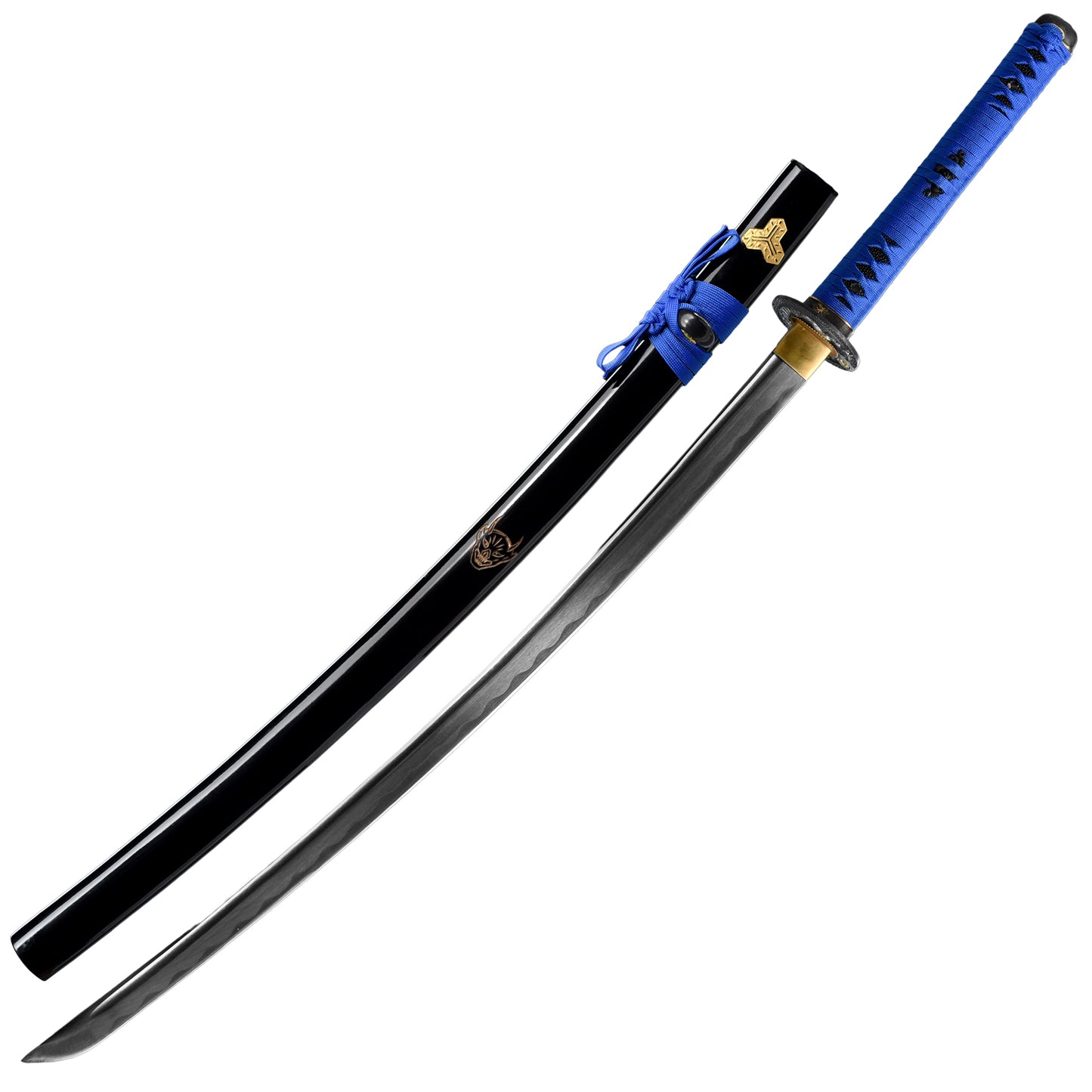 Chimei-Tekina Fuyu Hand Forged Iaito Katana | 1045 High Carbon Steel Blue Blade Full Tang Samurai Sword w/ Scabbard