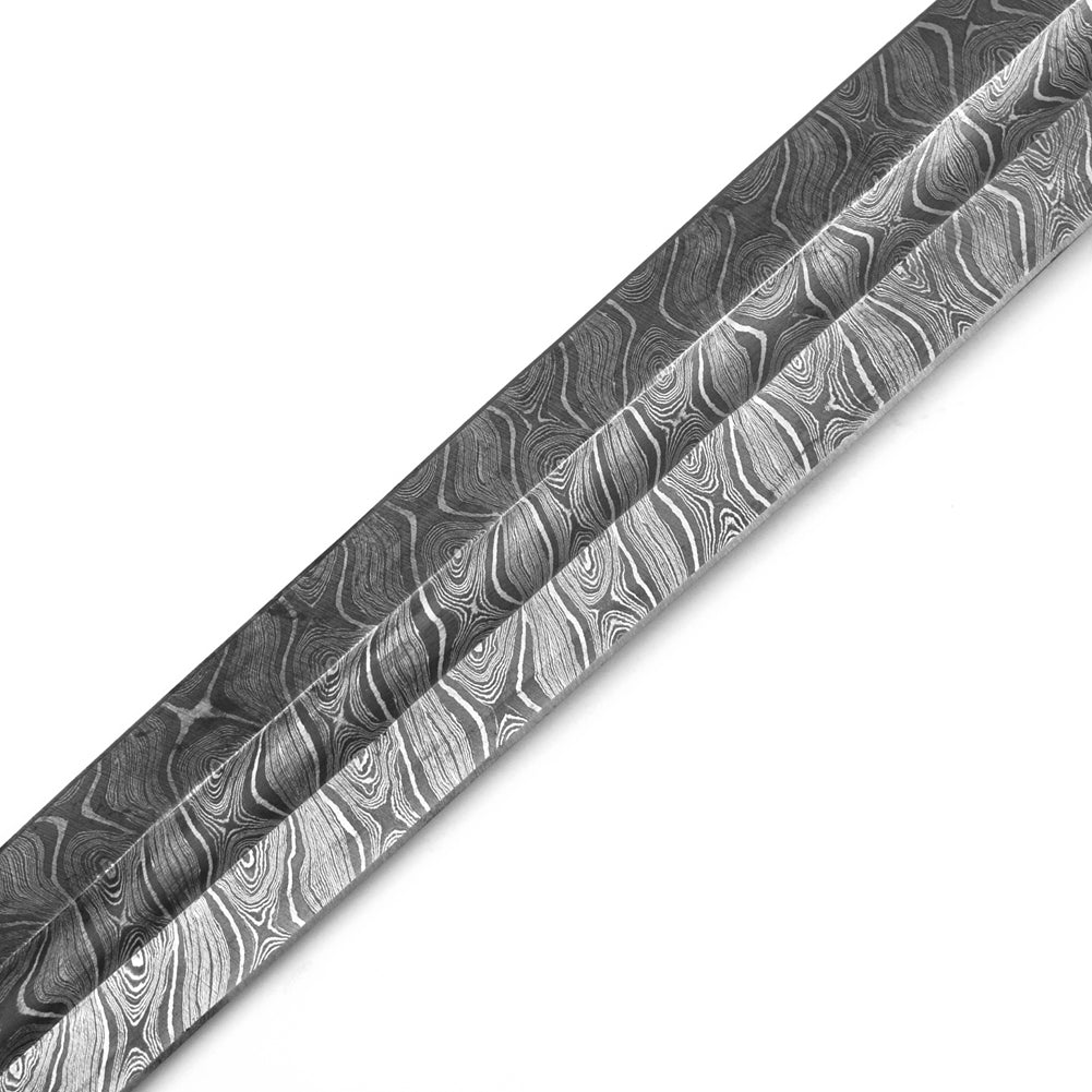 Language of Battle Damascus Steel Viking Sword Back Sheath Included