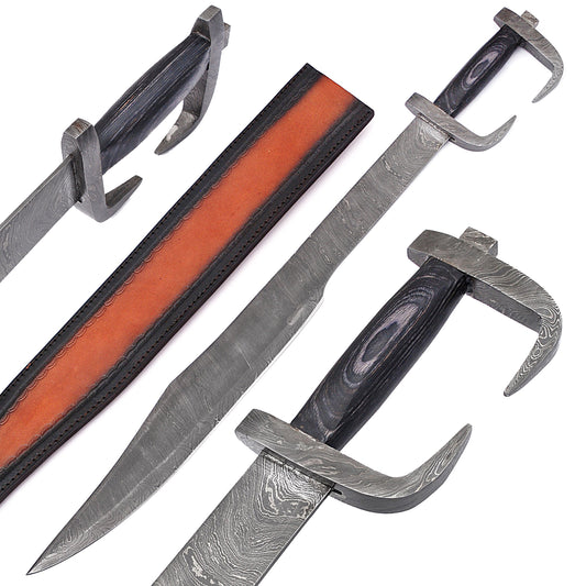 The King of Spartan’s Rage Damascus Steel sword