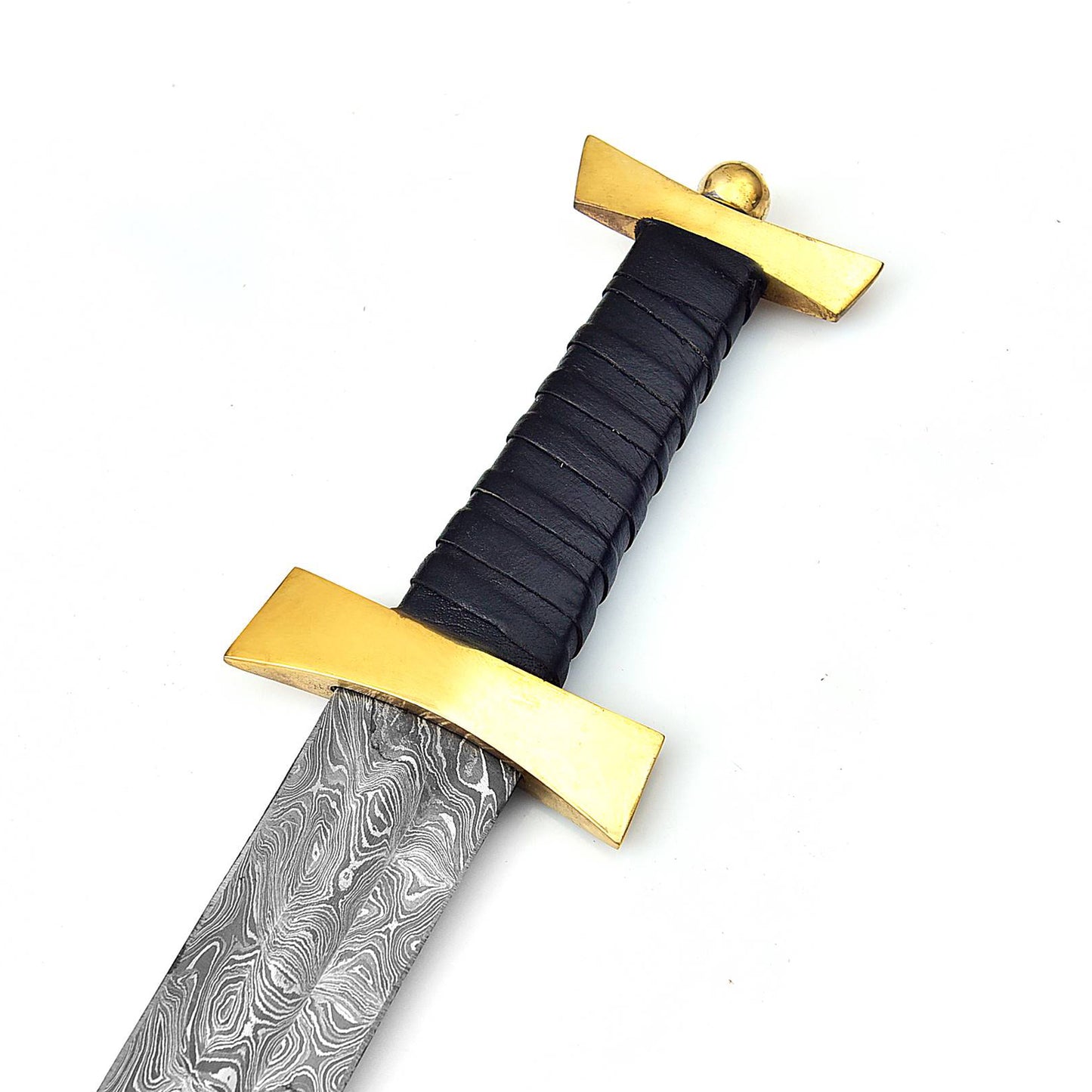 Ancient Roman Inspired Damascus Steel Spatha Historical Replica Sword