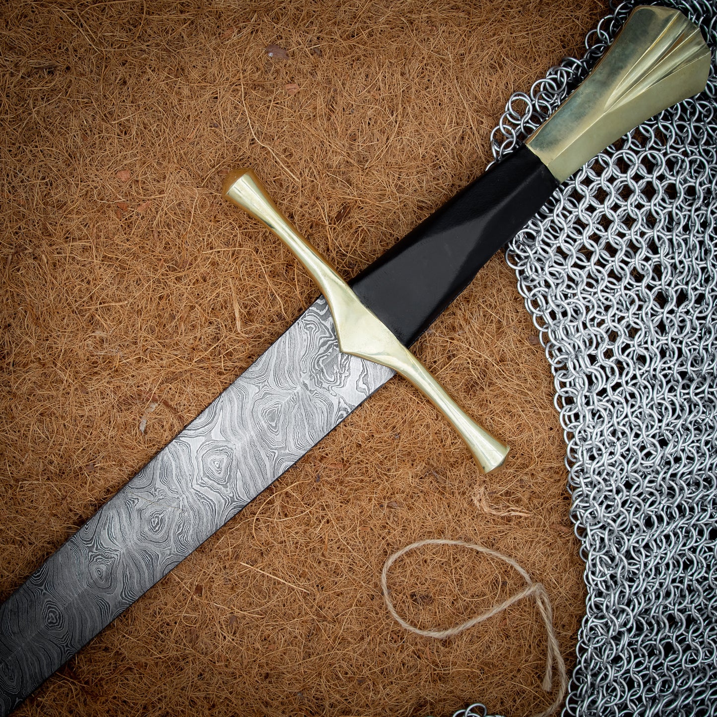 First Light Firestorm/ Twist Damascus Viking Templar Sword