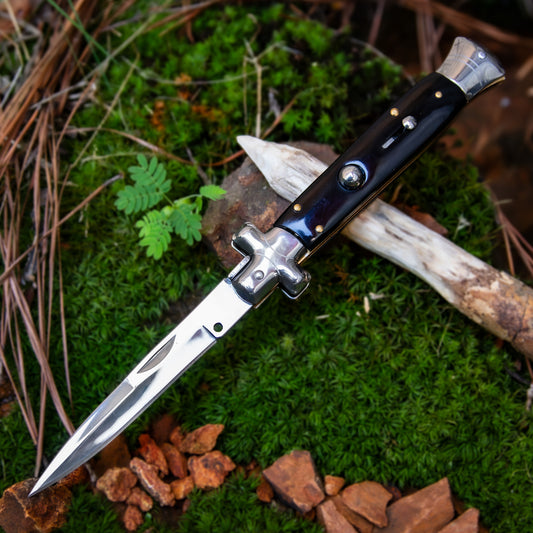 Our War Automatic Pushbutton Italian Milano Stiletto Knife