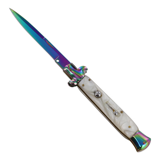 Poison Pearl Pushbutton Stiletto Automatic Italian Milano Knife