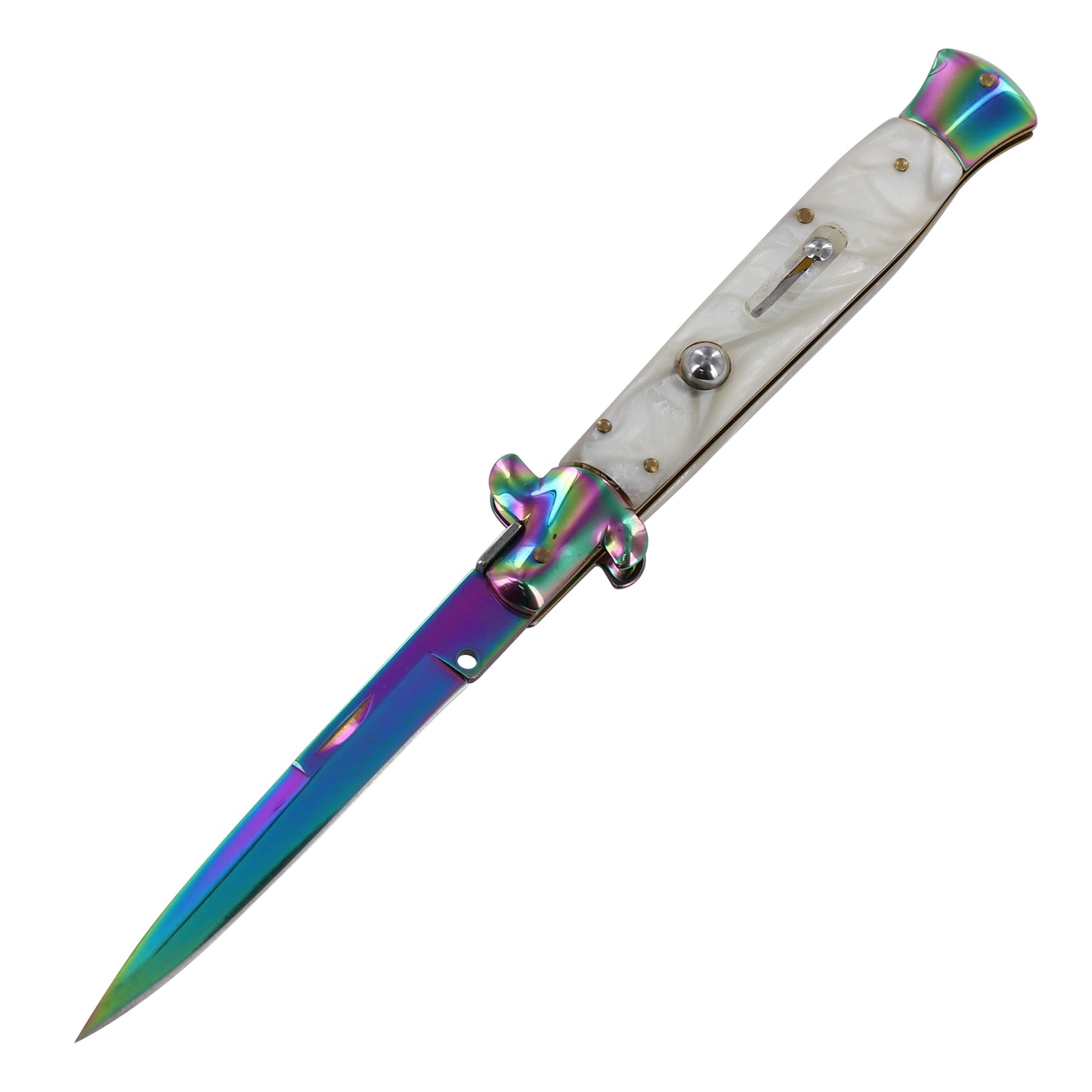 Poison Pearl Pushbutton Stiletto Automatic Italian Milano Knife