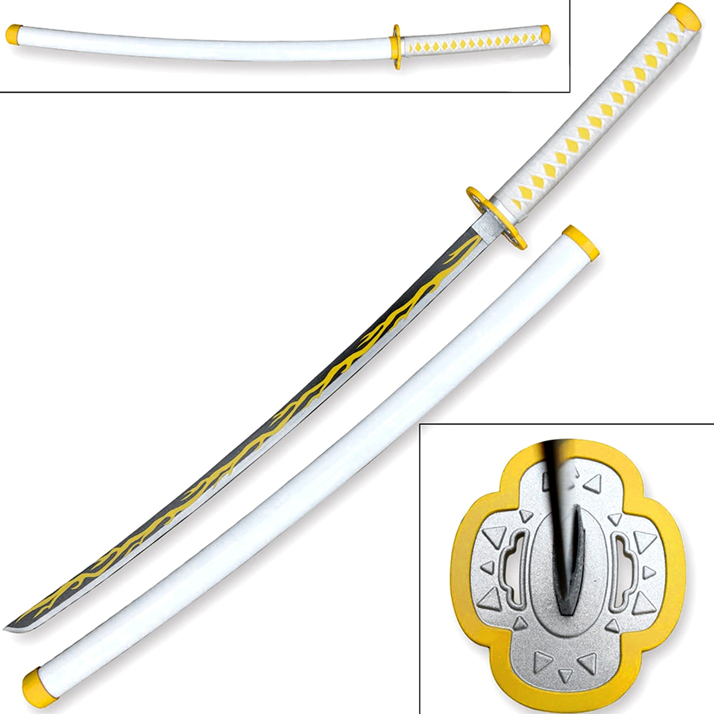 Art of Thunder Yellow Nichirin Katana | Kimetsu No Yaiba Agatsuma Zenitsu Replica Bamboo Sword