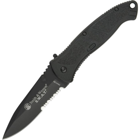 Smith & Wesson-Large Black SWAT Linerlock A/O