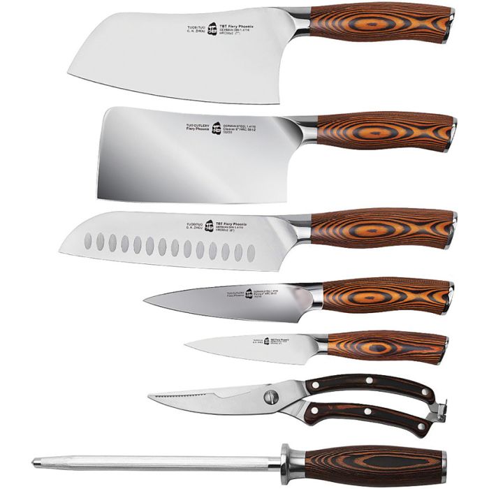 Tuo Cutlery Fiery Phoenix Kitchen Set