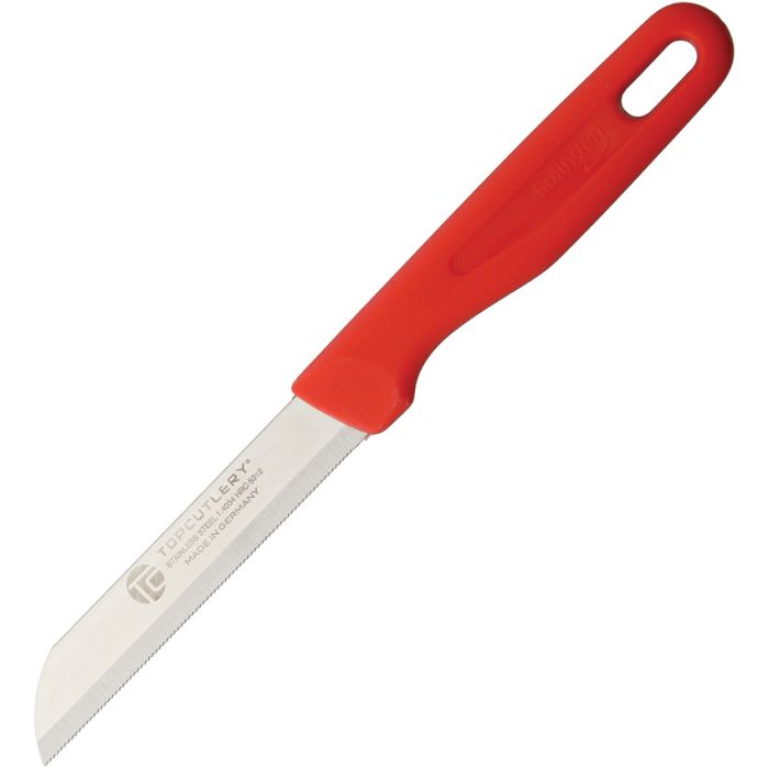 Top Cutlery Paring Micro Serrated Red