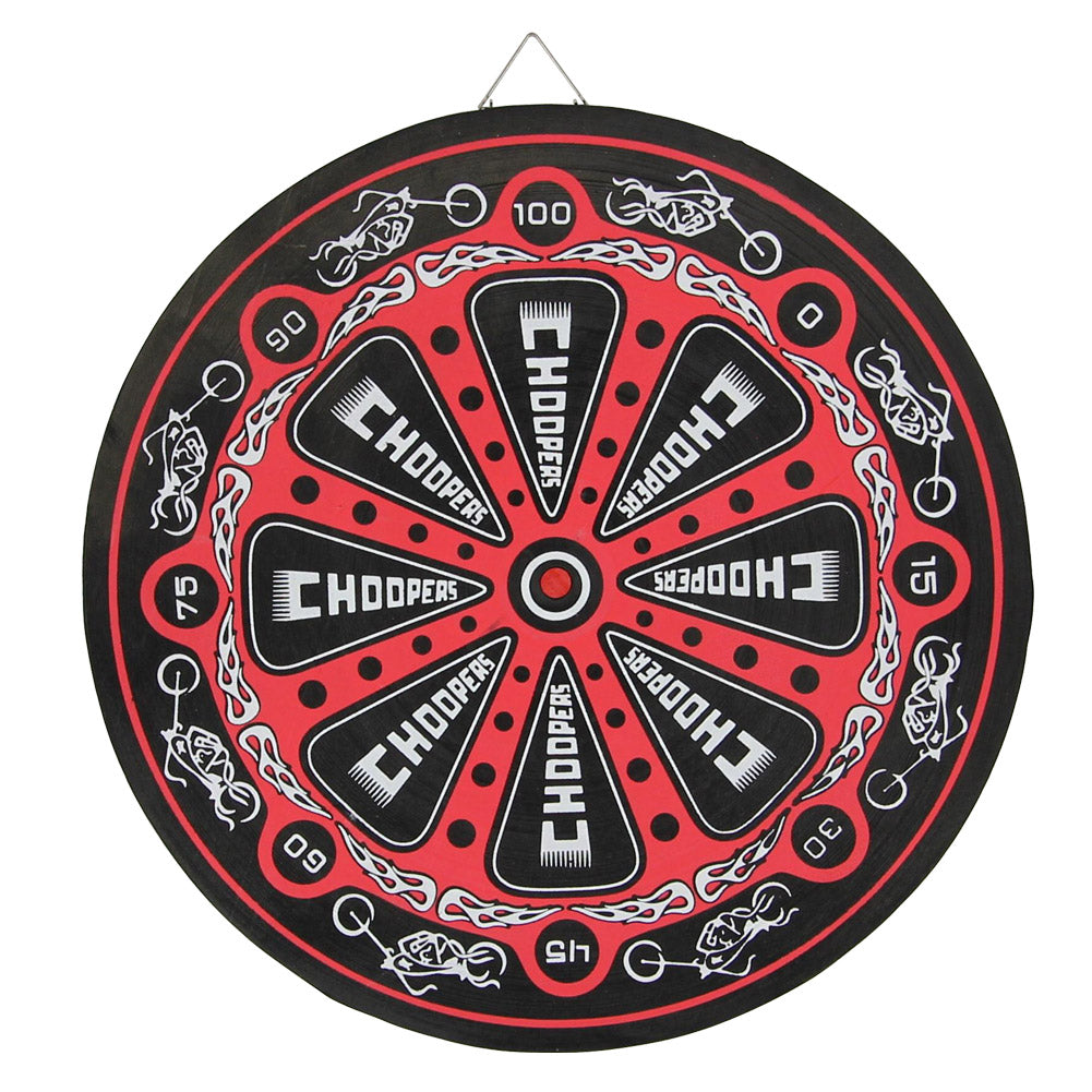 Biker Choppers Red Throwing Knife Target Dart Board