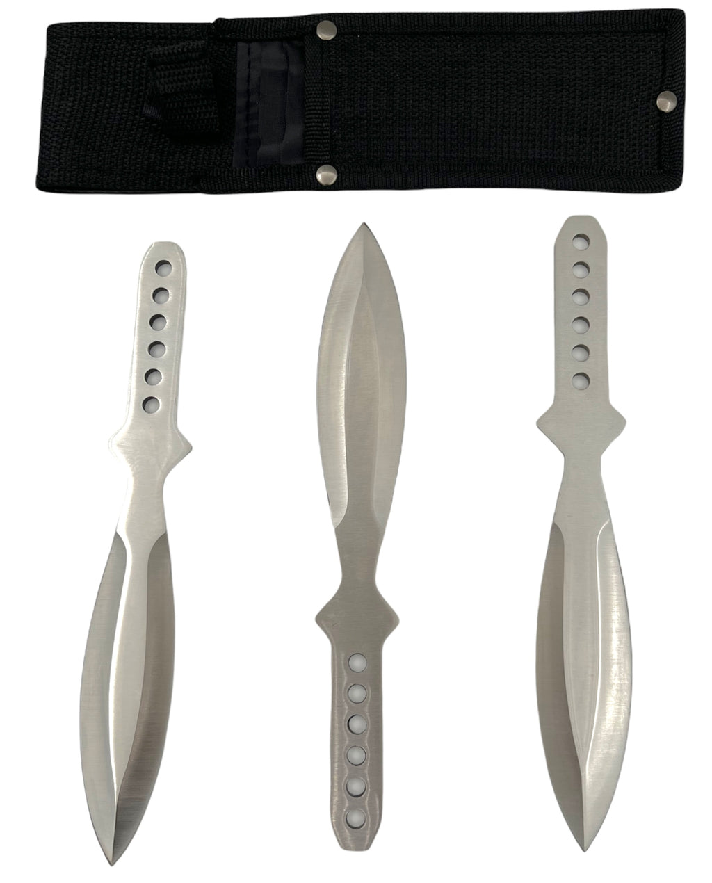 Tiger-USA®3 PC Throwing Knives SILVER with case (Set of 3)