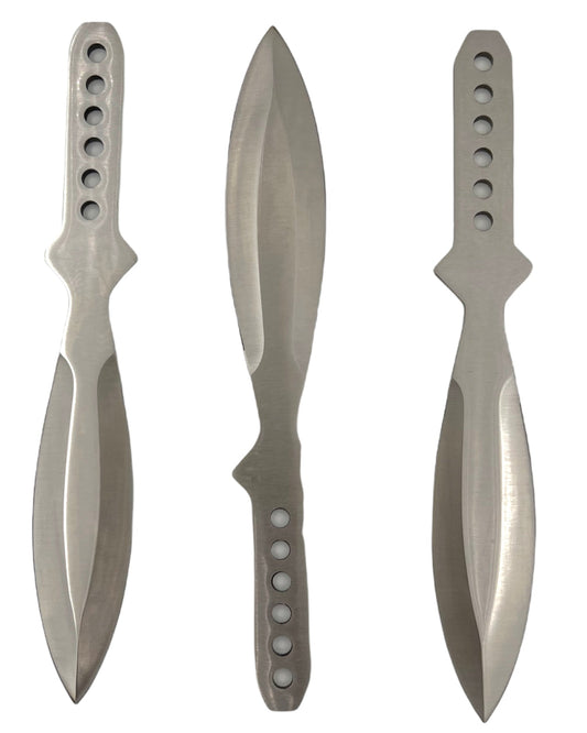 Tiger-USA®3 PC Throwing Knives SILVER with case (Set of 3)